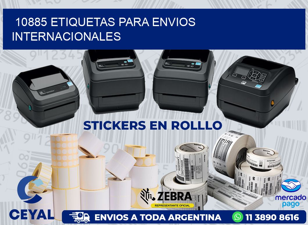 10885 ETIQUETAS PARA ENVIOS INTERNACIONALES