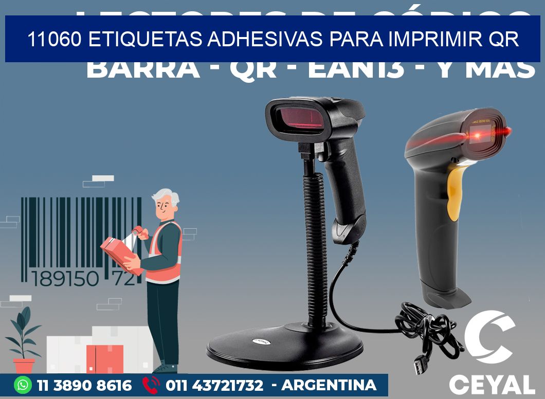 11060 ETIQUETAS ADHESIVAS PARA IMPRIMIR QR