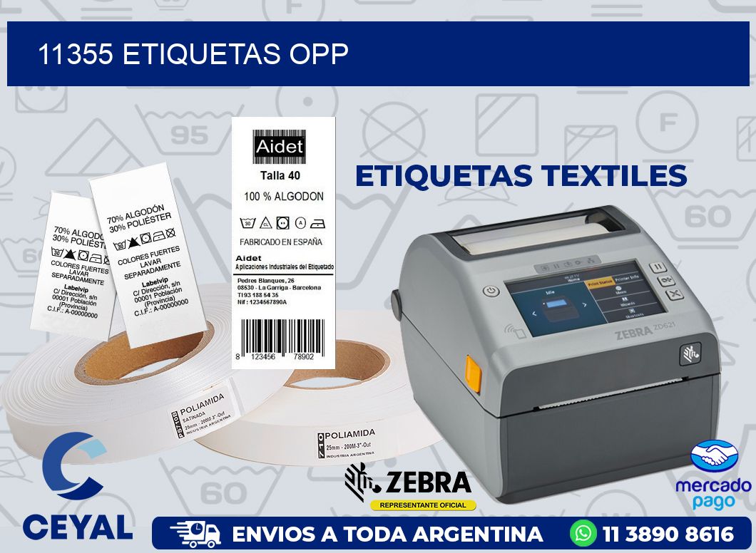 11355 ETIQUETAS OPP