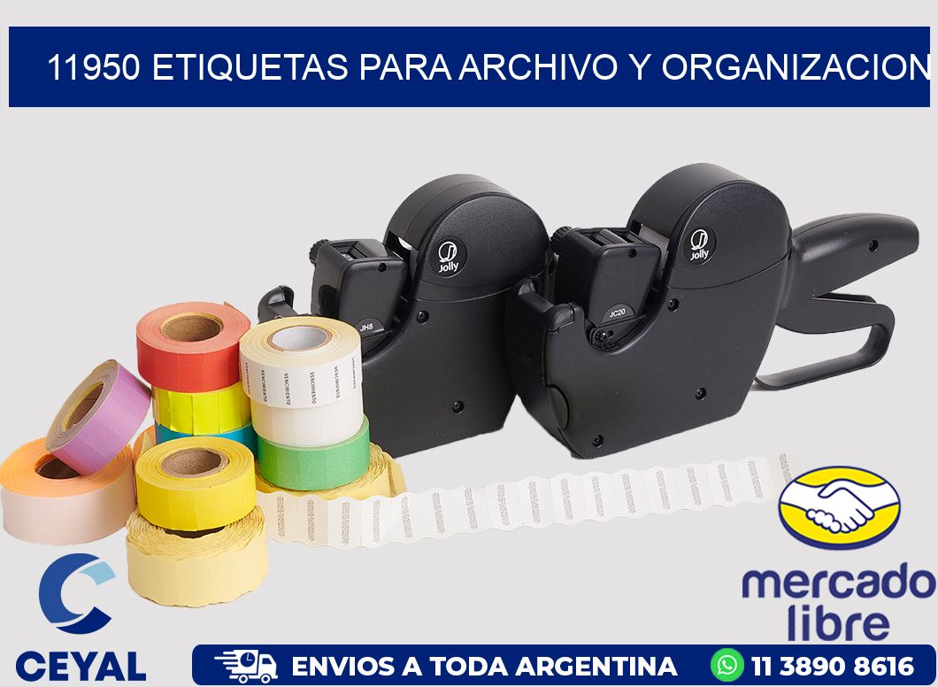 11950 ETIQUETAS PARA ARCHIVO Y ORGANIZACION