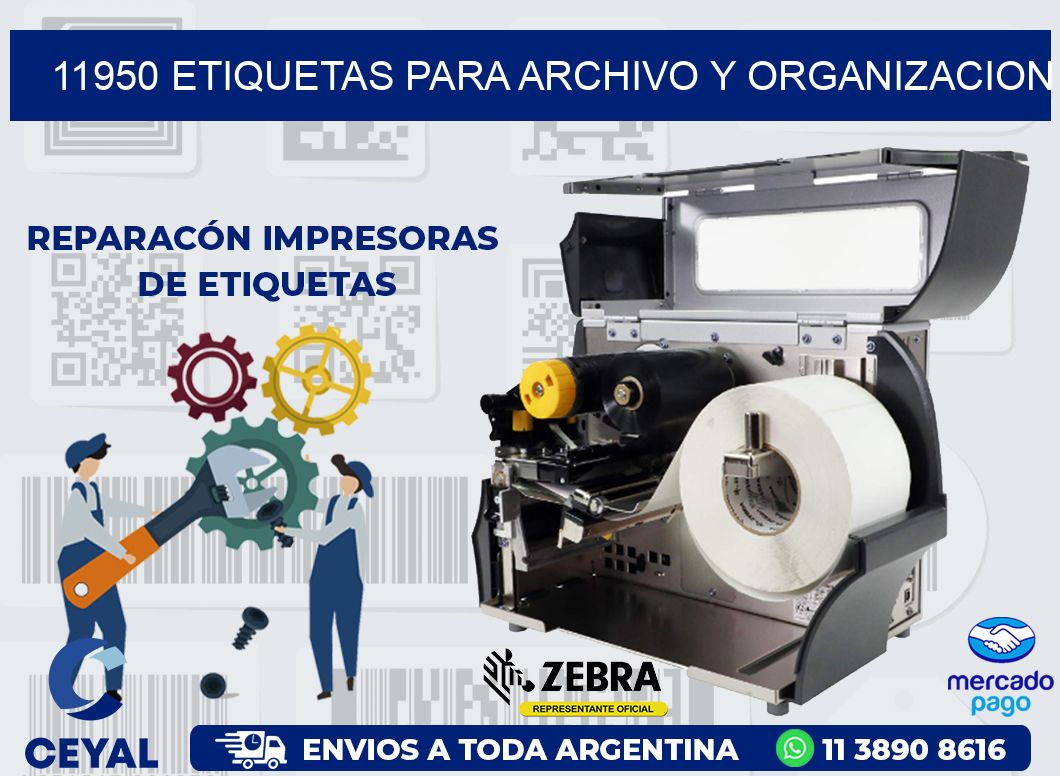 11950 ETIQUETAS PARA ARCHIVO Y ORGANIZACION