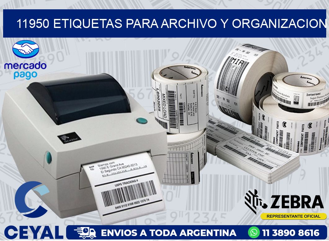 11950 ETIQUETAS PARA ARCHIVO Y ORGANIZACION