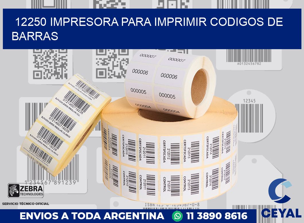 12250 IMPRESORA PARA IMPRIMIR CODIGOS DE BARRAS