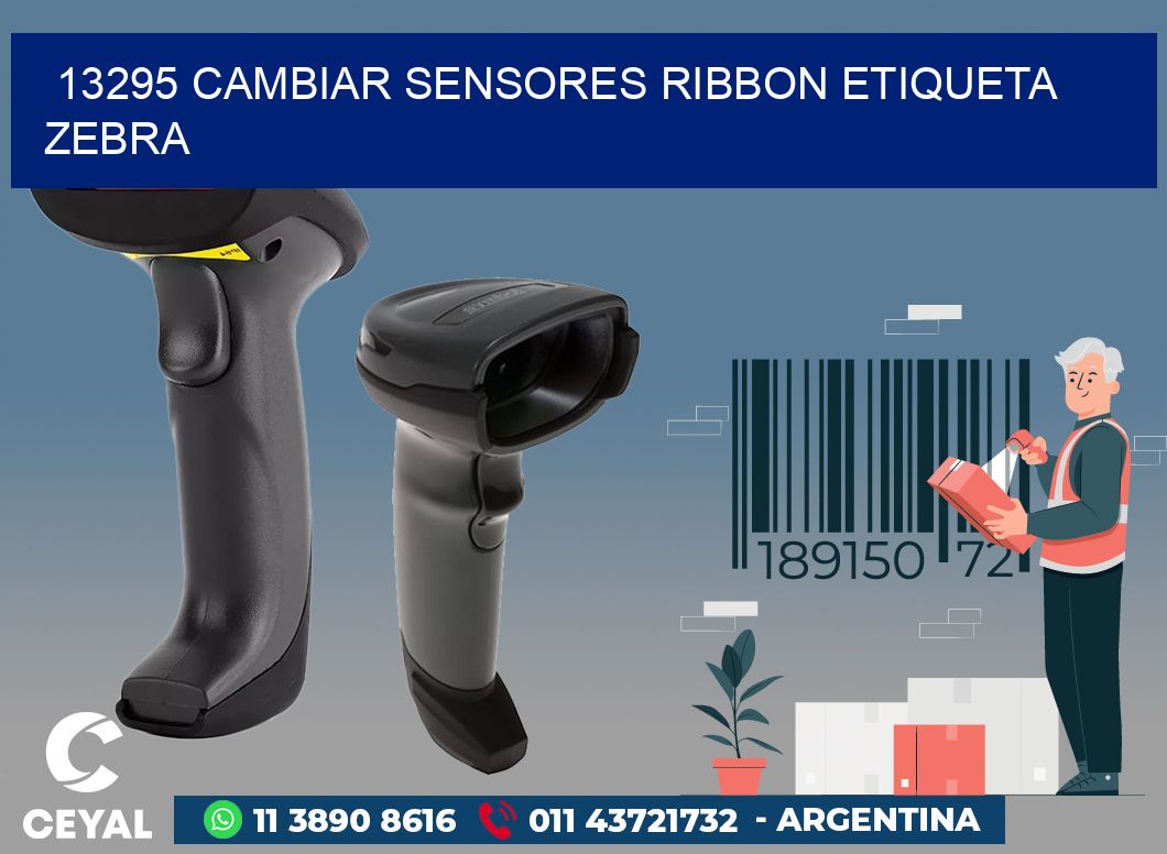 13295 CAMBIAR SENSORES RIBBON ETIQUETA ZEBRA
