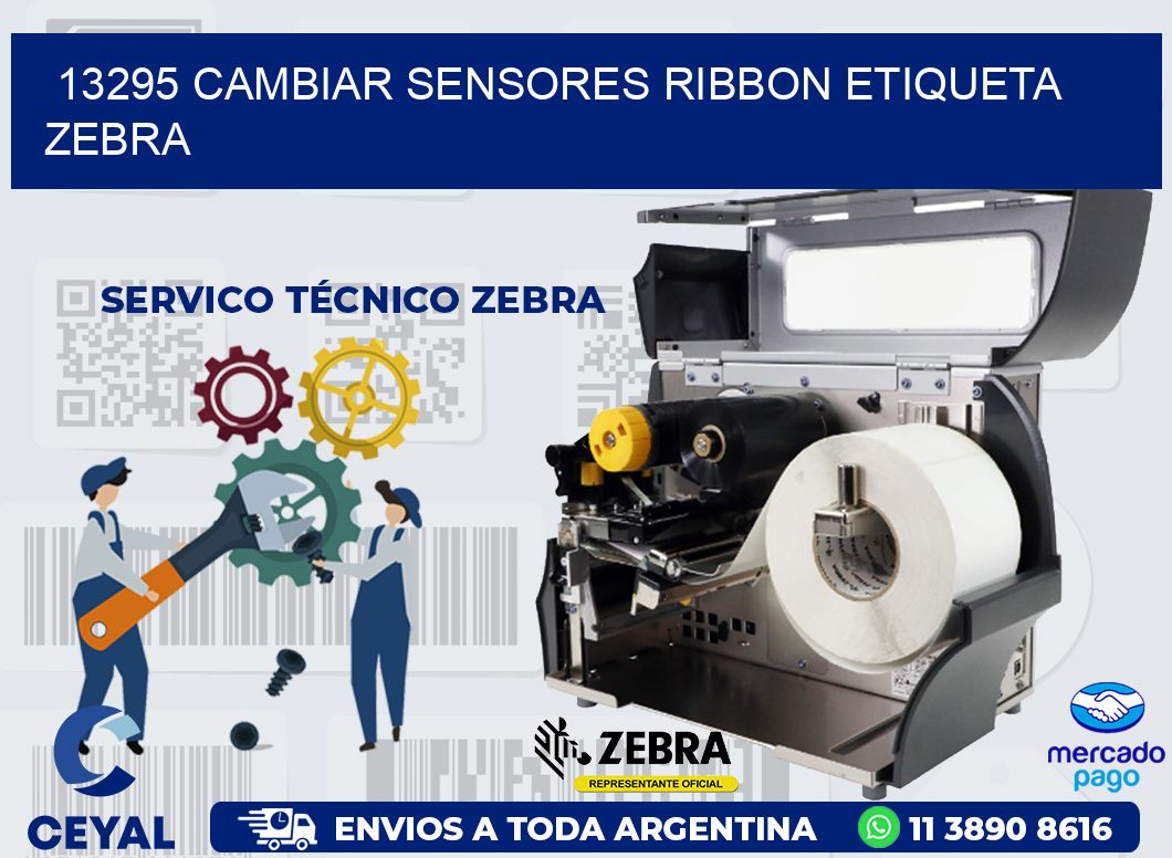 13295 CAMBIAR SENSORES RIBBON ETIQUETA ZEBRA