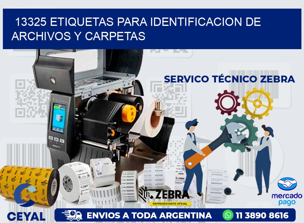 13325 ETIQUETAS PARA IDENTIFICACION DE ARCHIVOS Y CARPETAS