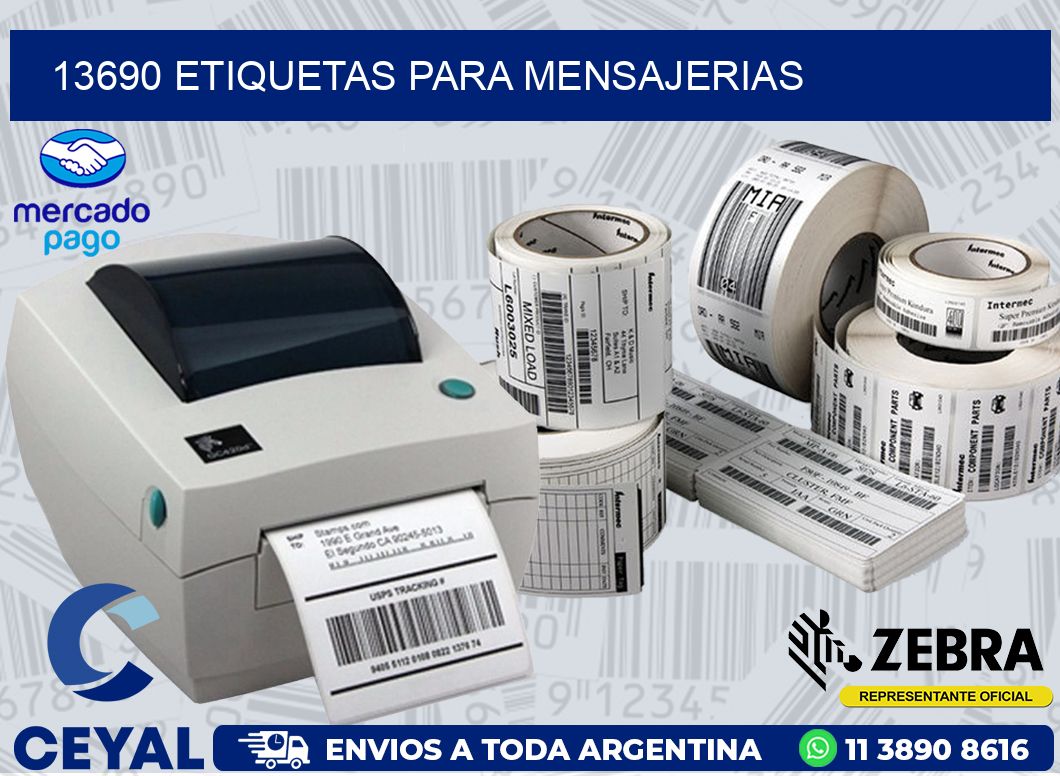 13690 ETIQUETAS PARA MENSAJERIAS