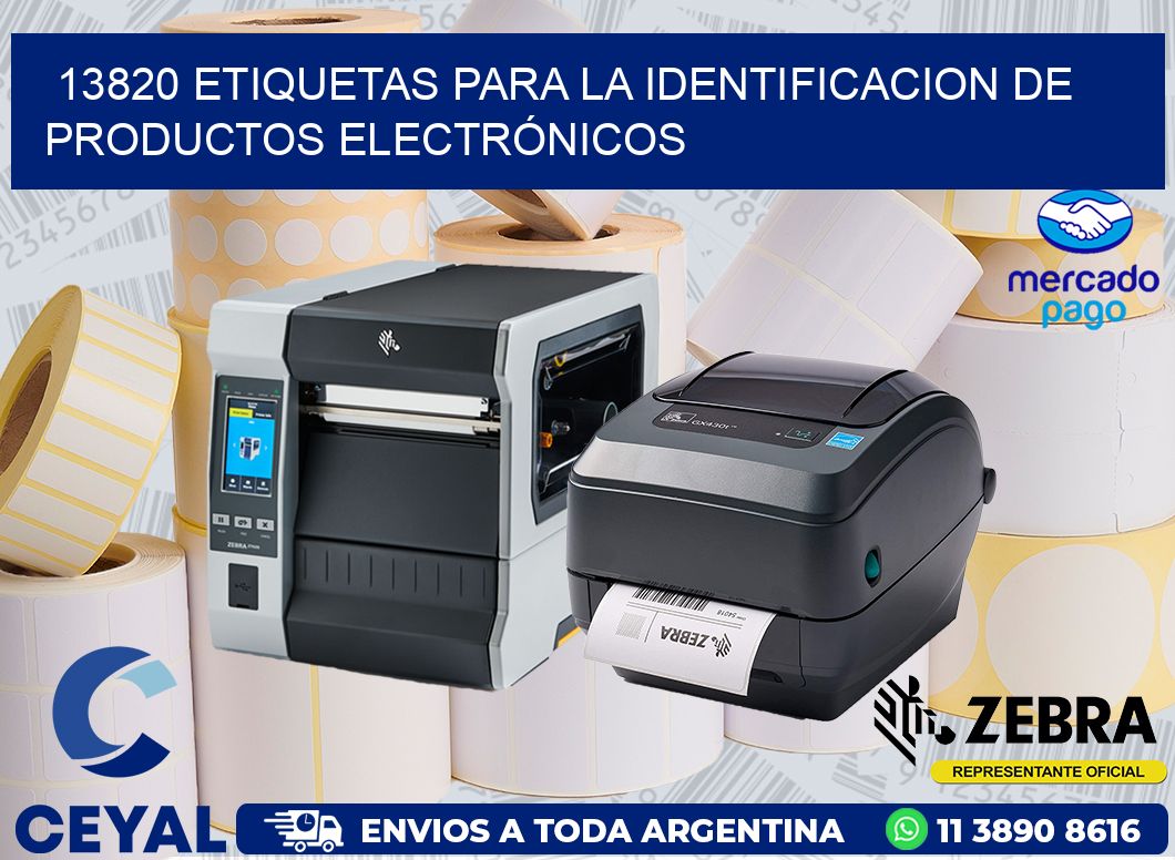 13820 ETIQUETAS PARA LA IDENTIFICACION DE PRODUCTOS ELECTRÓNICOS