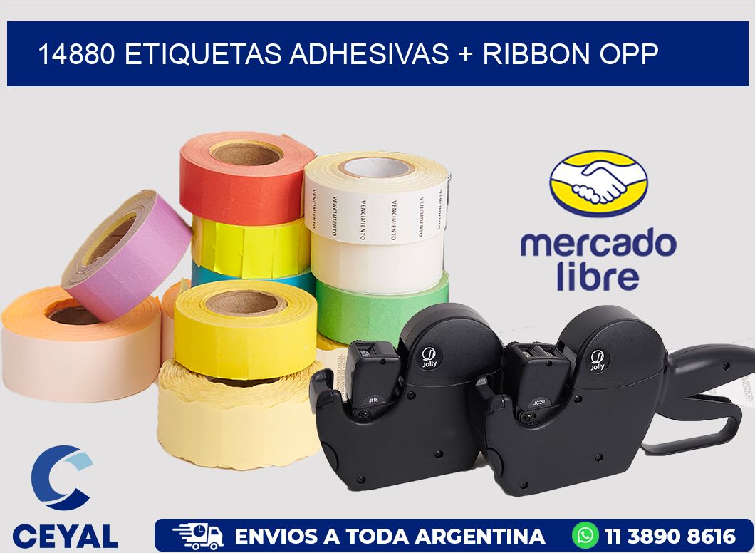 14880 ETIQUETAS ADHESIVAS + RIBBON OPP