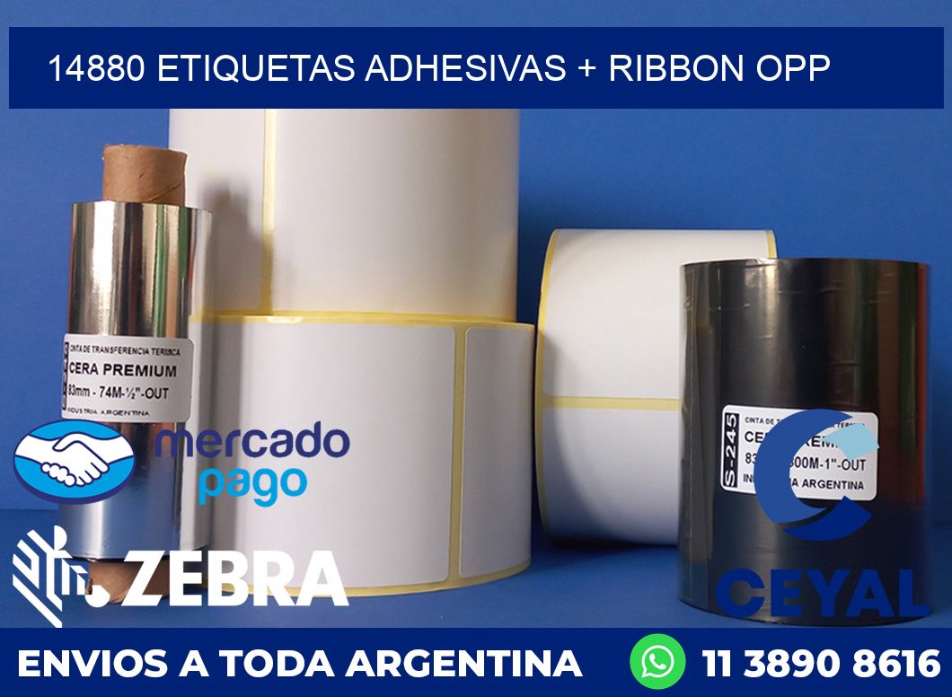 14880 ETIQUETAS ADHESIVAS + RIBBON OPP