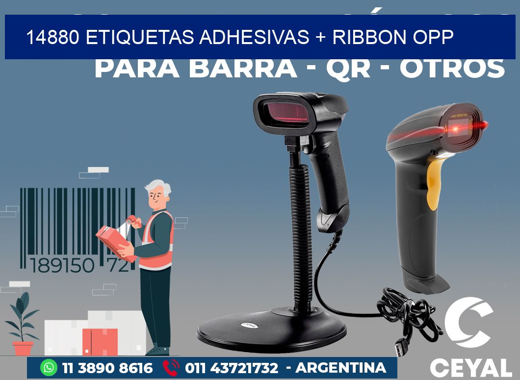 14880 ETIQUETAS ADHESIVAS + RIBBON OPP