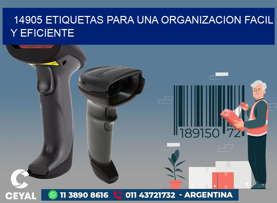 14905 ETIQUETAS PARA UNA ORGANIZACION FACIL Y EFICIENTE