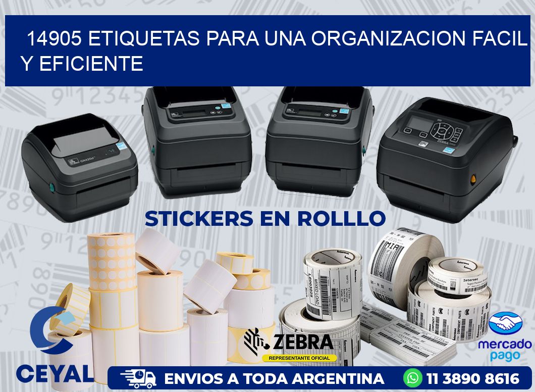 14905 ETIQUETAS PARA UNA ORGANIZACION FACIL Y EFICIENTE