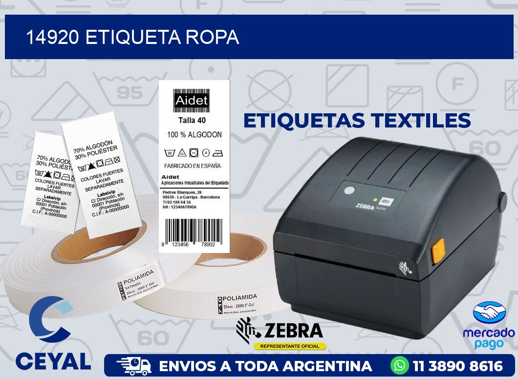 14920 ETIQUETA ROPA
