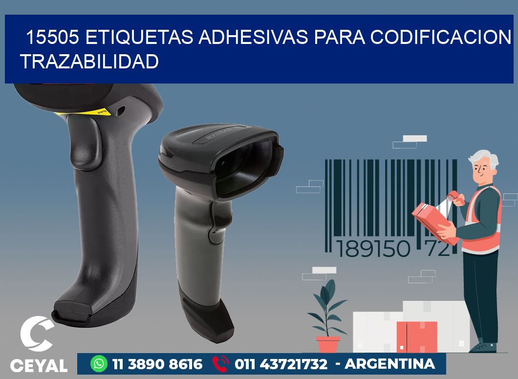 15505 ETIQUETAS ADHESIVAS PARA CODIFICACION TRAZABILIDAD