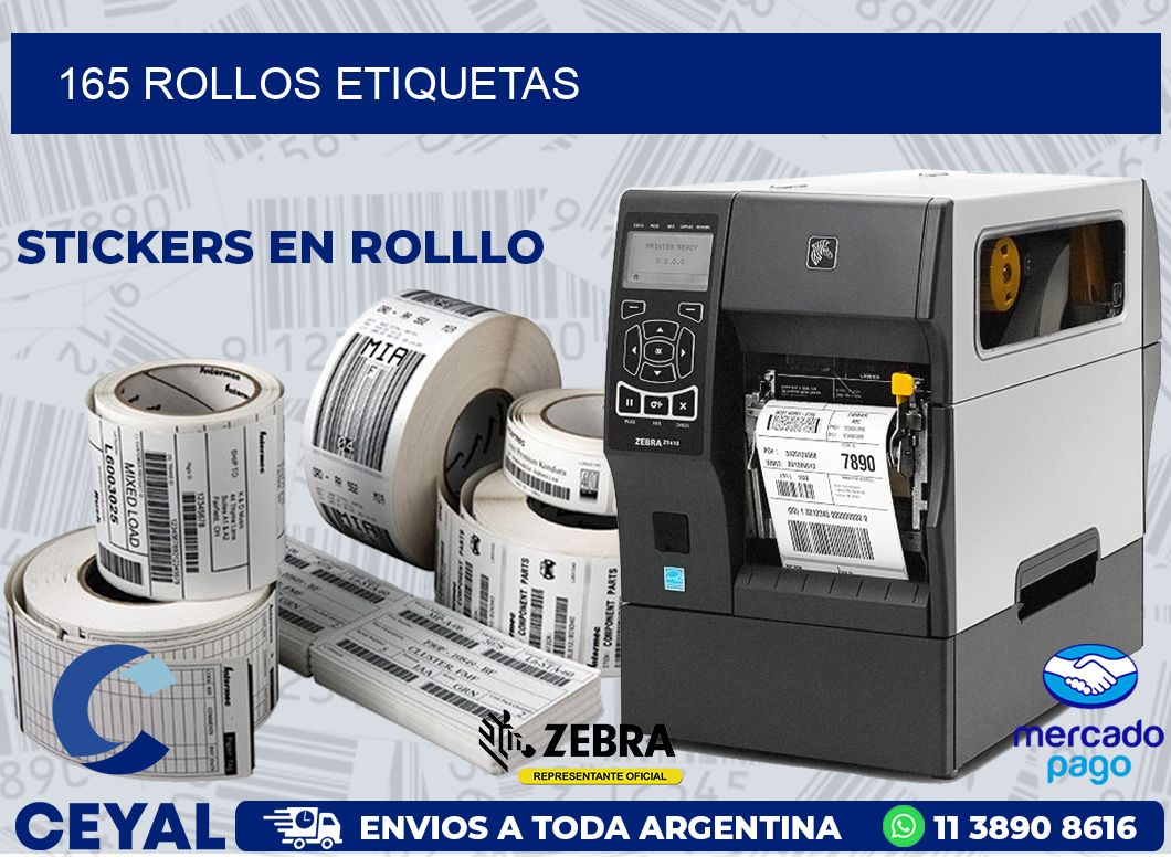 165 ROLLOS ETIQUETAS