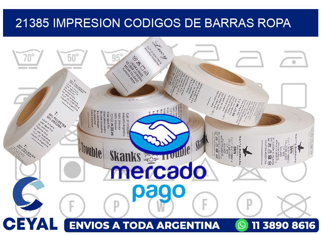 21385 IMPRESION CODIGOS DE BARRAS ROPA