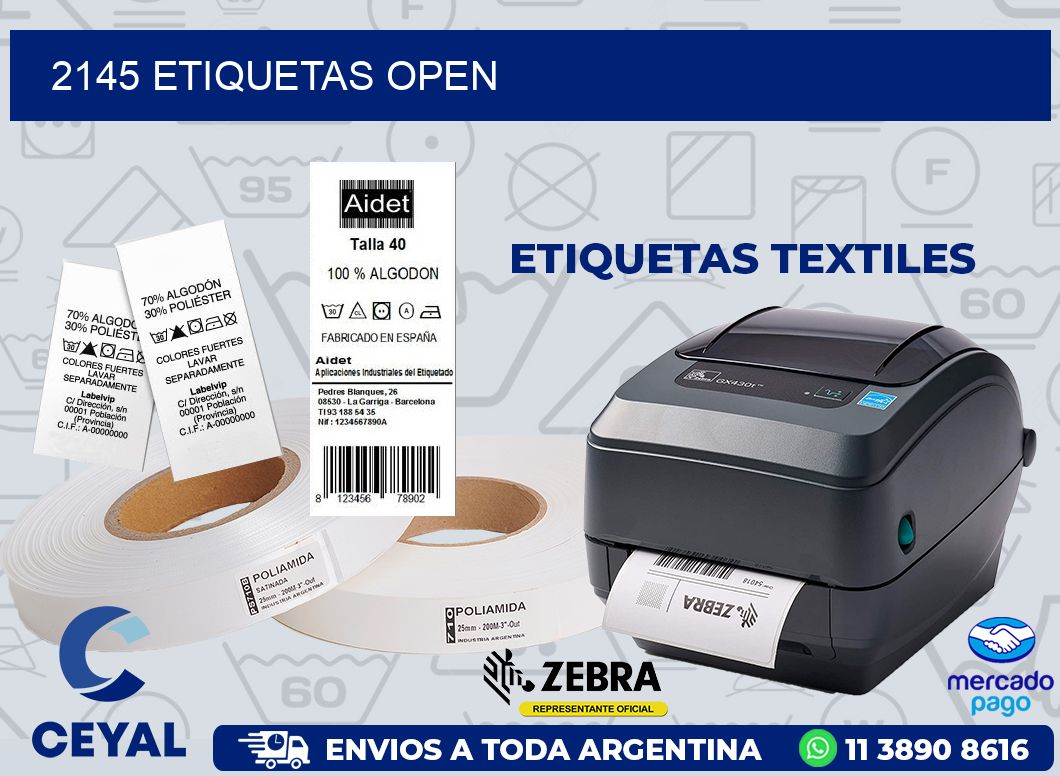2145 ETIQUETAS OPEN