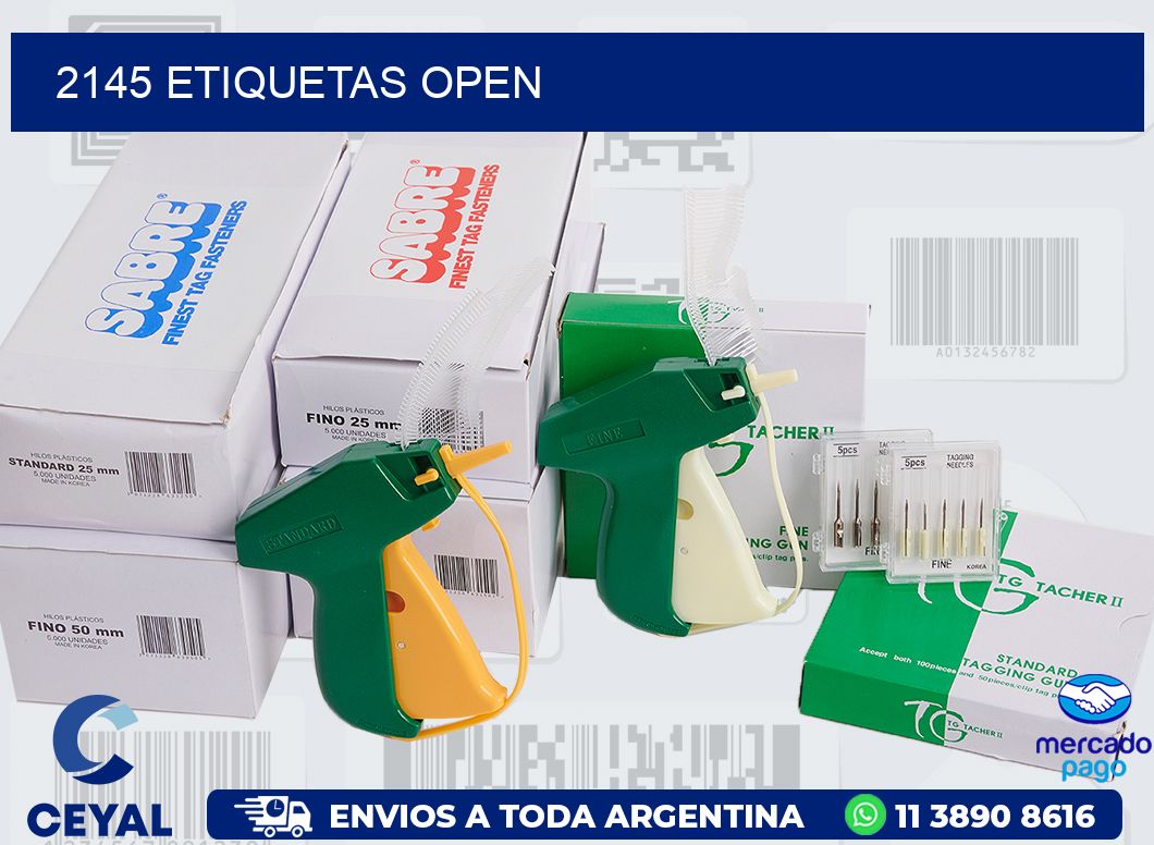 2145 ETIQUETAS OPEN