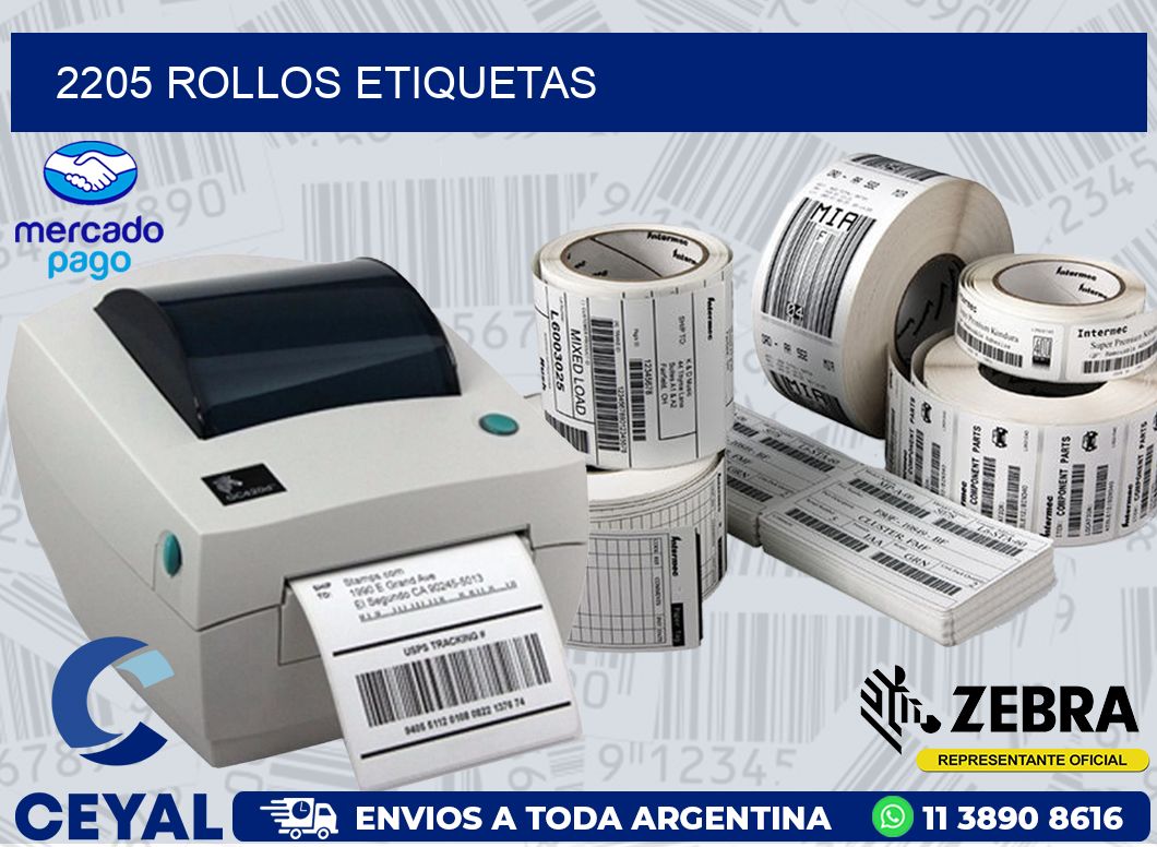2205 ROLLOS ETIQUETAS