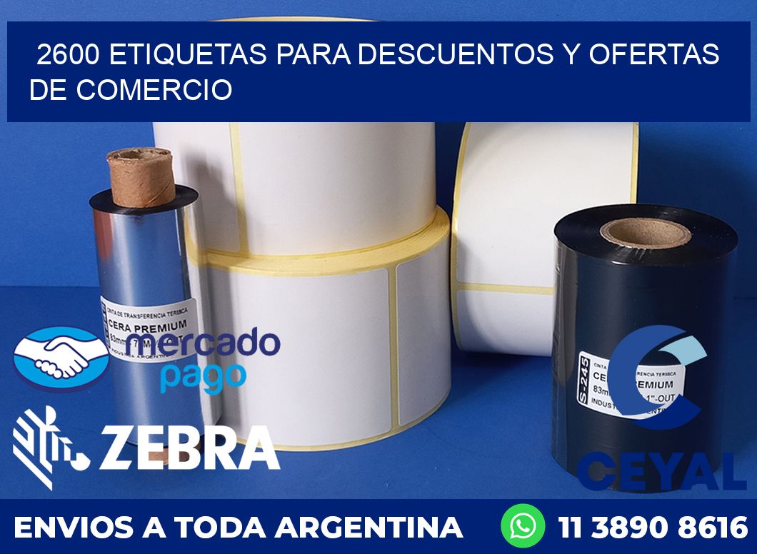 2600 ETIQUETAS PARA DESCUENTOS Y OFERTAS DE COMERCIO