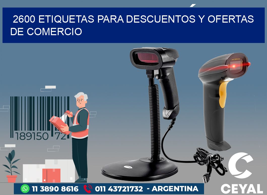 2600 ETIQUETAS PARA DESCUENTOS Y OFERTAS DE COMERCIO