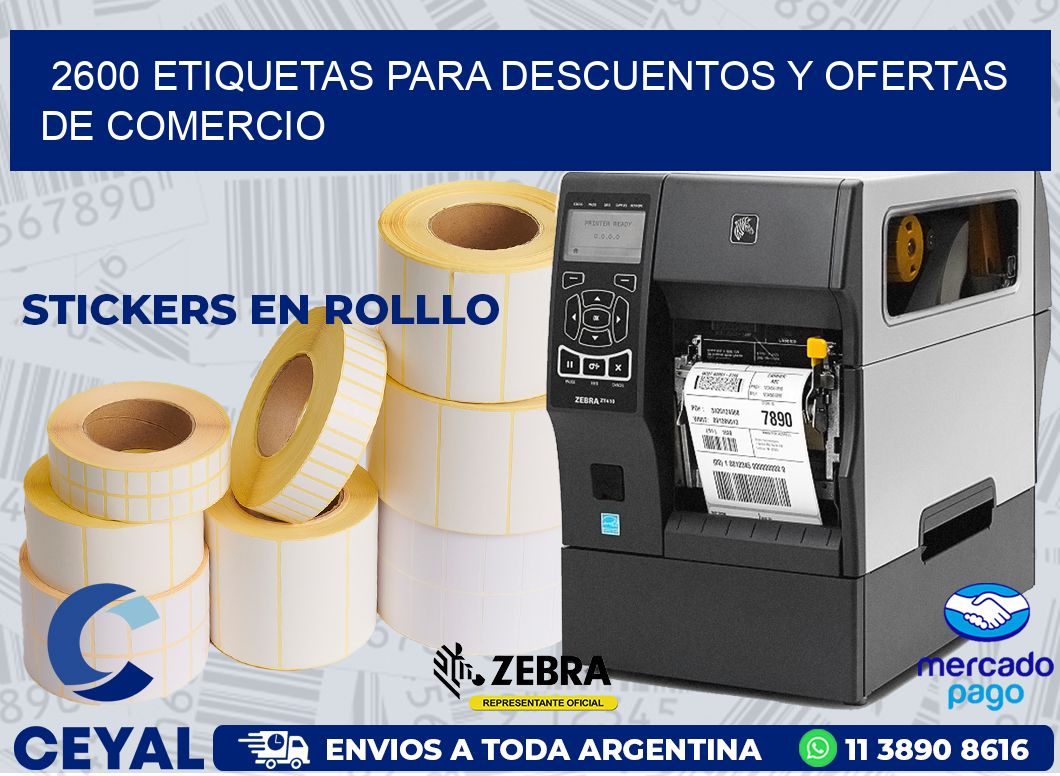 2600 ETIQUETAS PARA DESCUENTOS Y OFERTAS DE COMERCIO