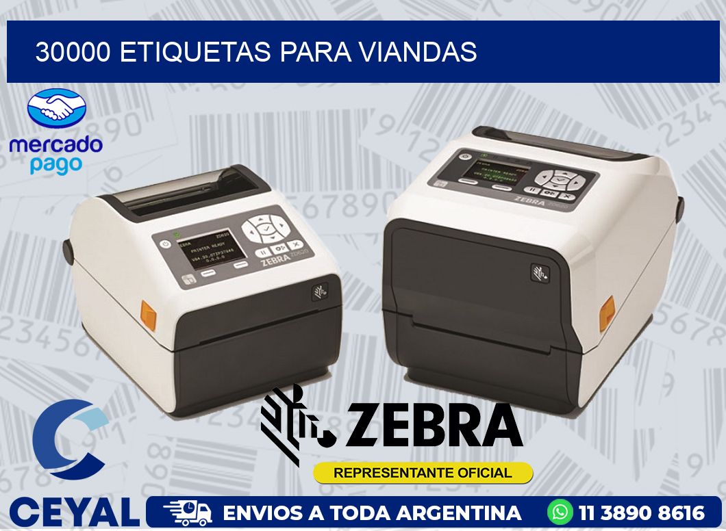 30000 ETIQUETAS PARA VIANDAS