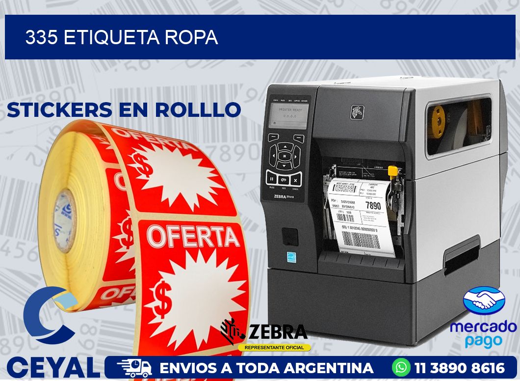 335 ETIQUETA ROPA