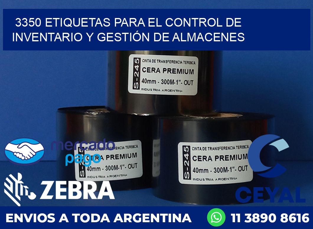 3350 ETIQUETAS PARA EL CONTROL DE INVENTARIO Y GESTIÓN DE ALMACENES