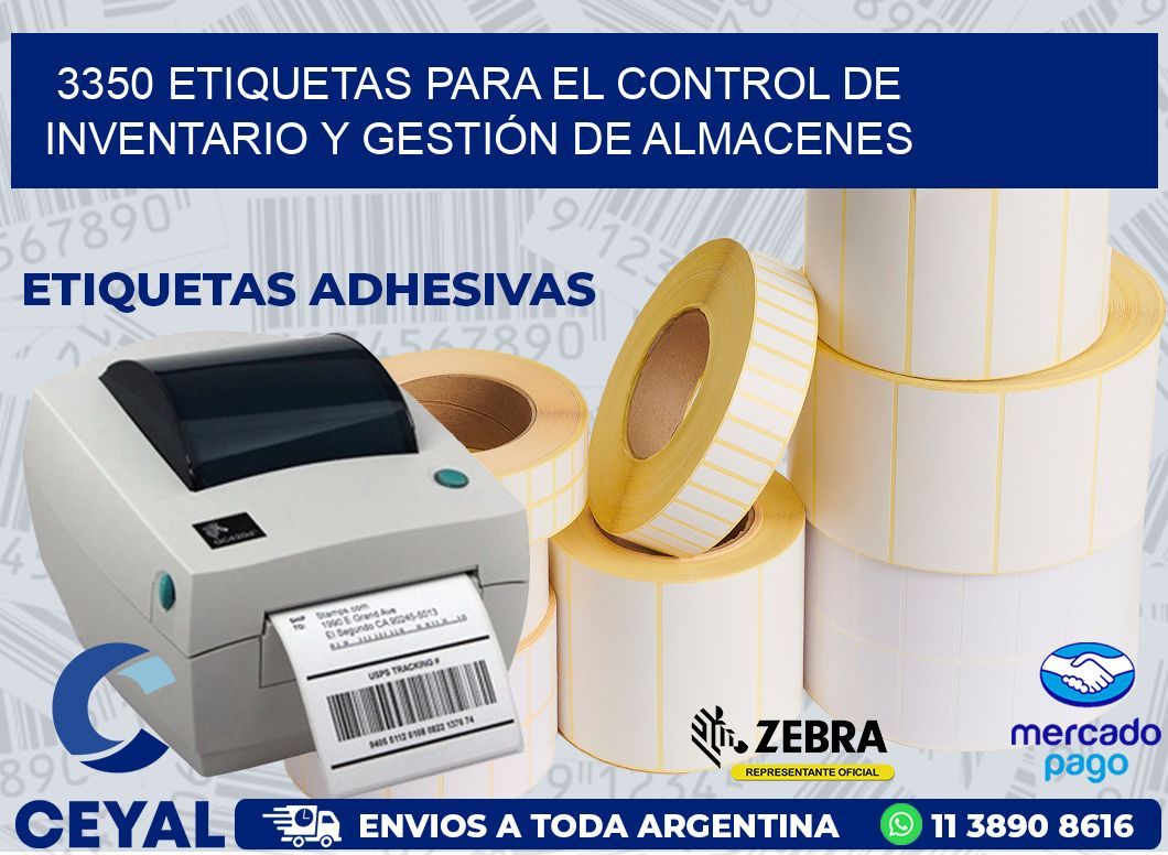 3350 ETIQUETAS PARA EL CONTROL DE INVENTARIO Y GESTIÓN DE ALMACENES