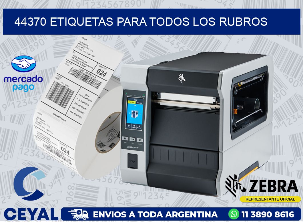 44370 ETIQUETAS PARA TODOS LOS RUBROS