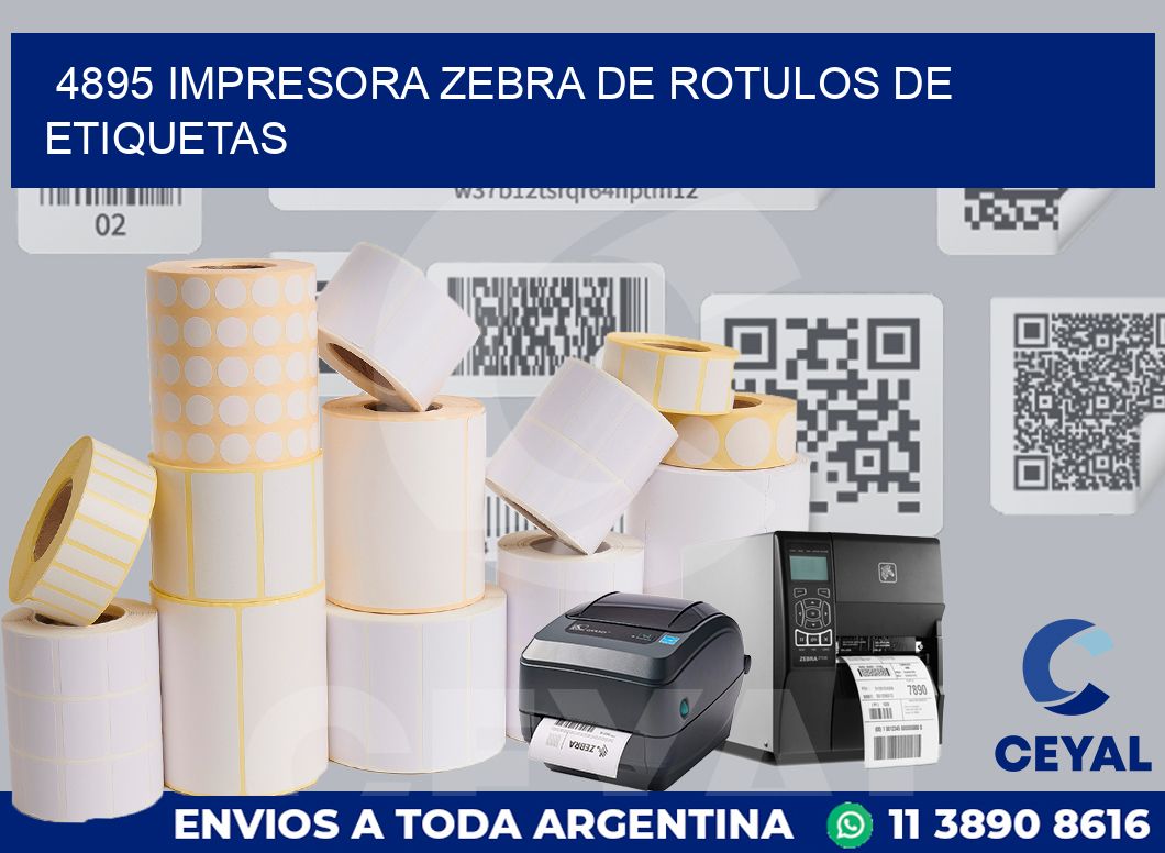 4895 IMPRESORA ZEBRA DE ROTULOS DE ETIQUETAS