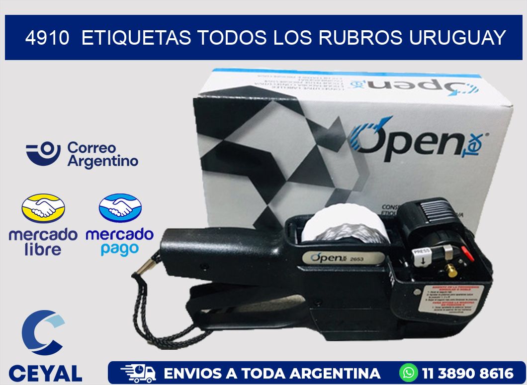 4910 ETIQUETAS TODOS LOS RUBROS URUGUAY