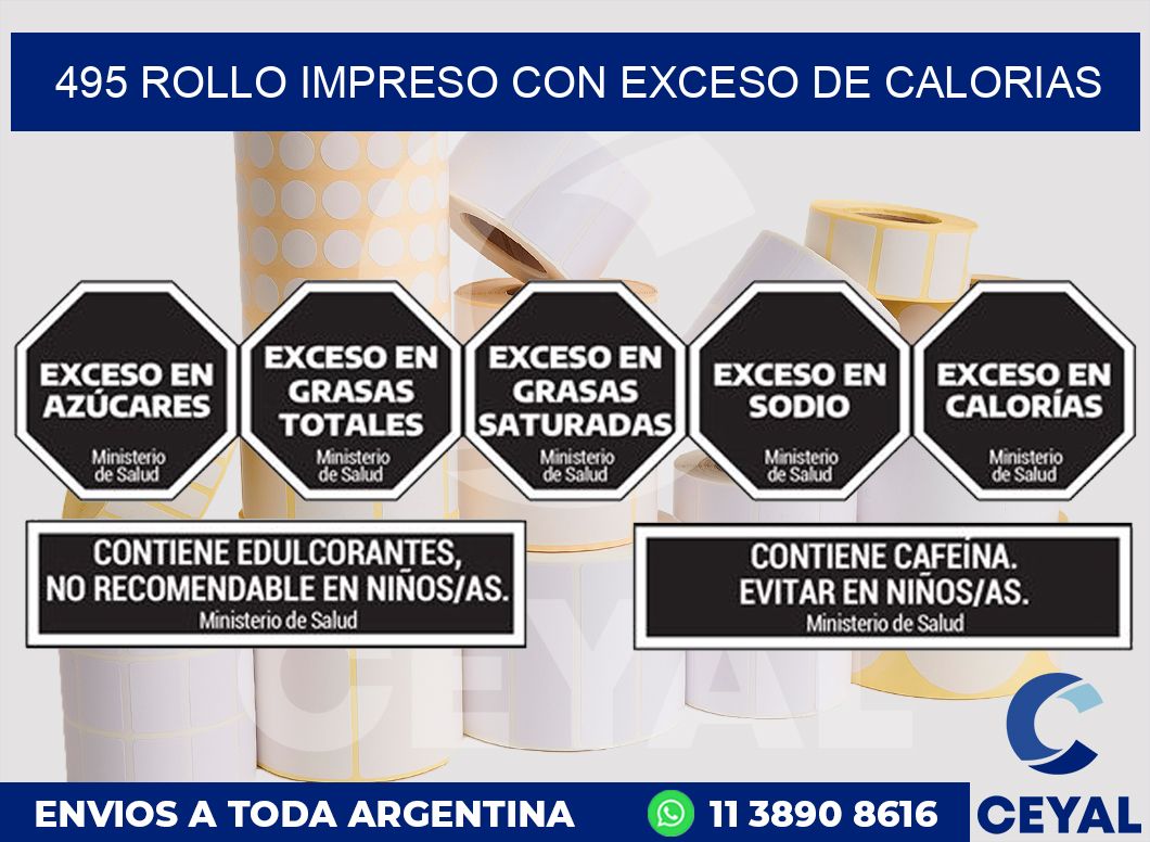 495 ROLLO IMPRESO CON EXCESO DE CALORIAS
