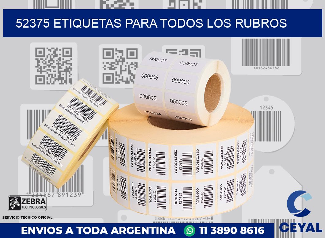 52375 ETIQUETAS PARA TODOS LOS RUBROS