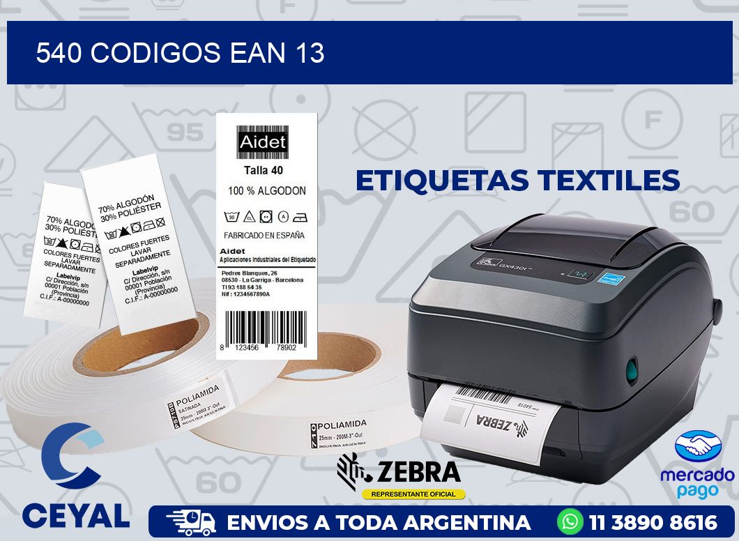 540 CODIGOS EAN 13