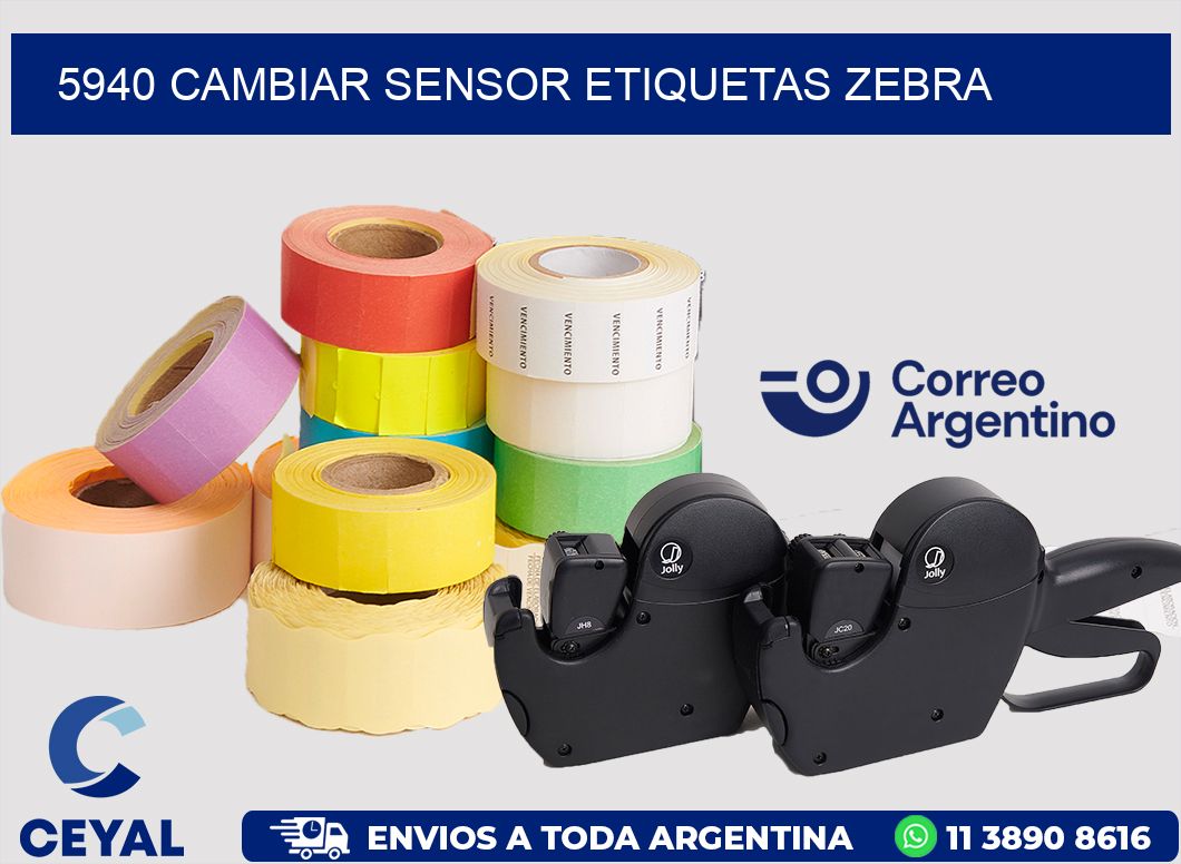 5940 CAMBIAR SENSOR ETIQUETAS ZEBRA