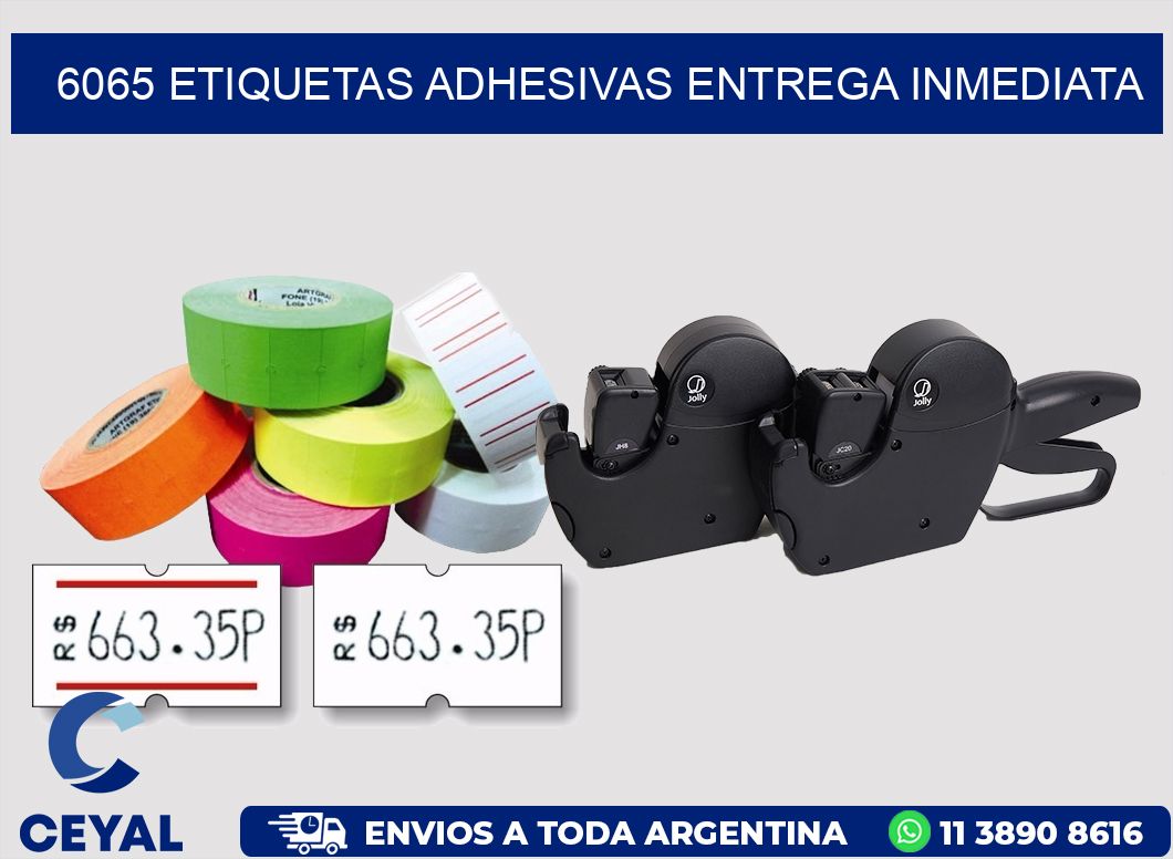 6065 ETIQUETAS ADHESIVAS ENTREGA INMEDIATA
