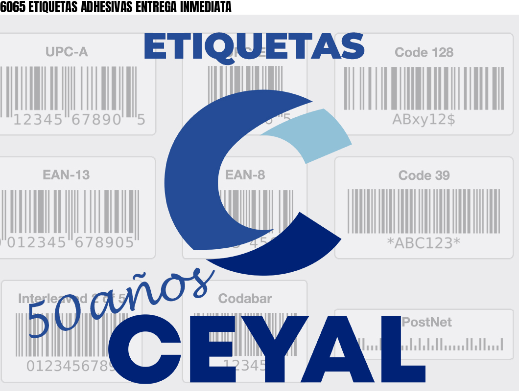 6065 ETIQUETAS ADHESIVAS ENTREGA INMEDIATA