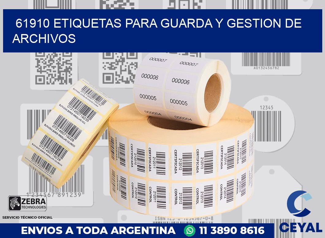 61910 ETIQUETAS PARA GUARDA Y GESTION DE ARCHIVOS