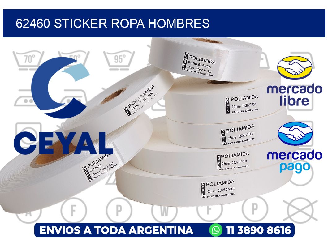 62460 STICKER ROPA HOMBRES