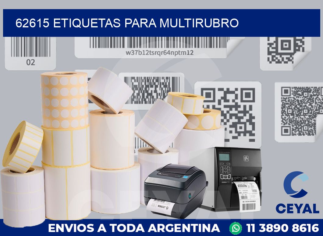 62615 ETIQUETAS PARA MULTIRUBRO