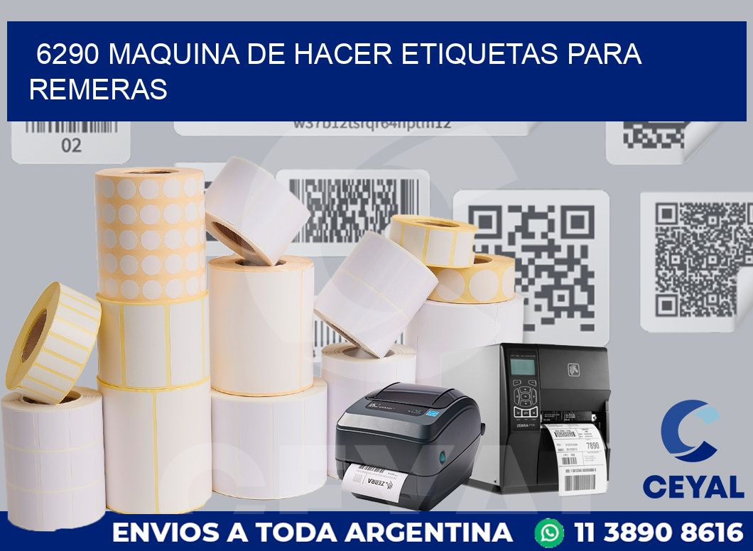 6290 MAQUINA DE HACER ETIQUETAS PARA REMERAS