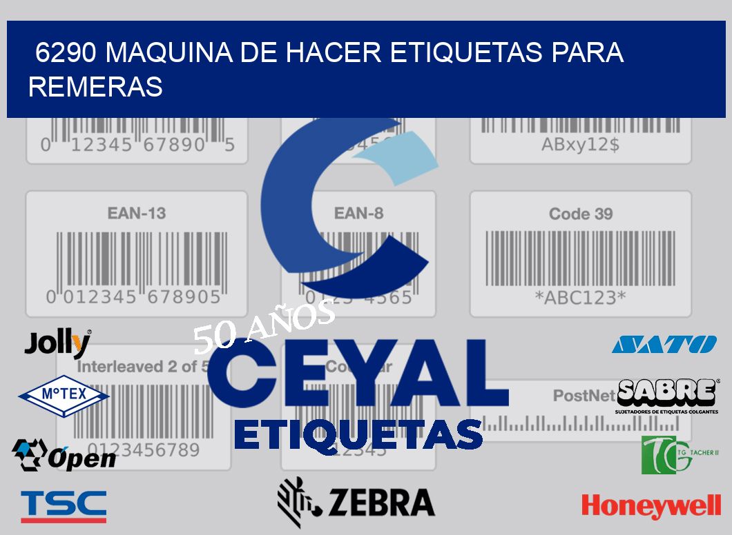 6290 MAQUINA DE HACER ETIQUETAS PARA REMERAS