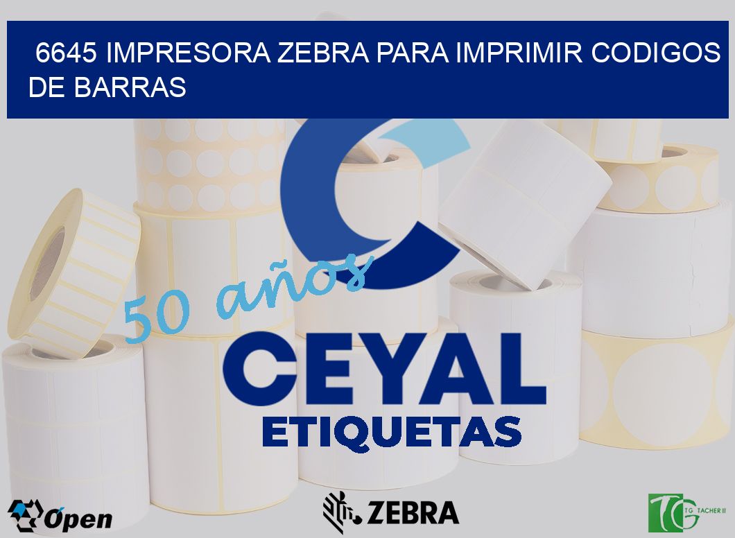 6645 IMPRESORA ZEBRA PARA IMPRIMIR CODIGOS DE BARRAS