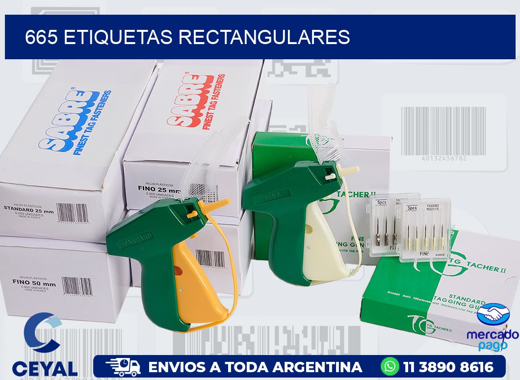 665 ETIQUETAS RECTANGULARES