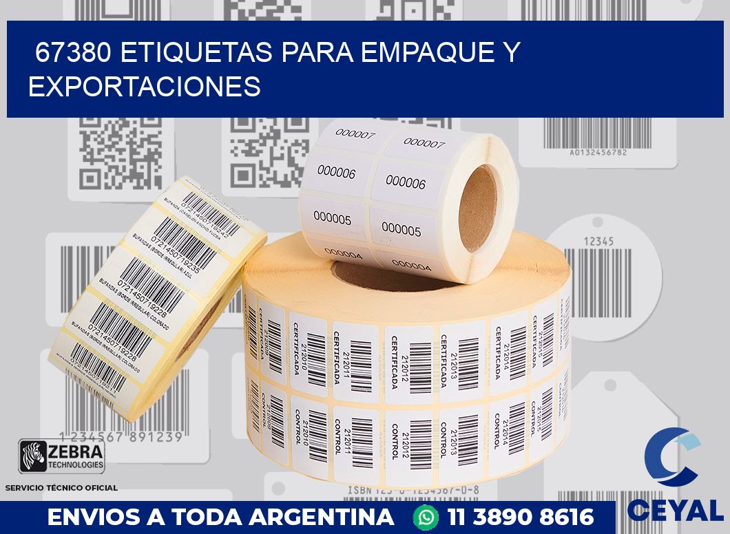 67380 ETIQUETAS PARA EMPAQUE Y EXPORTACIONES