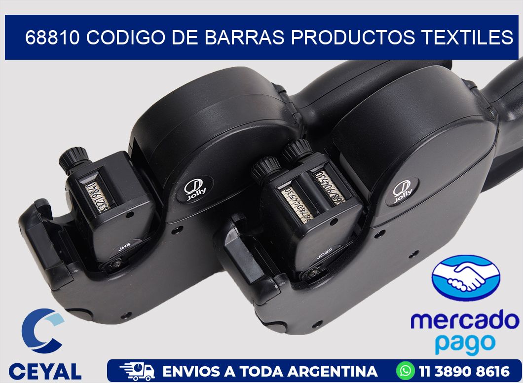 68810 CODIGO DE BARRAS PRODUCTOS TEXTILES