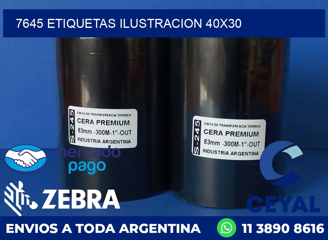 7645 ETIQUETAS ILUSTRACION 40X30